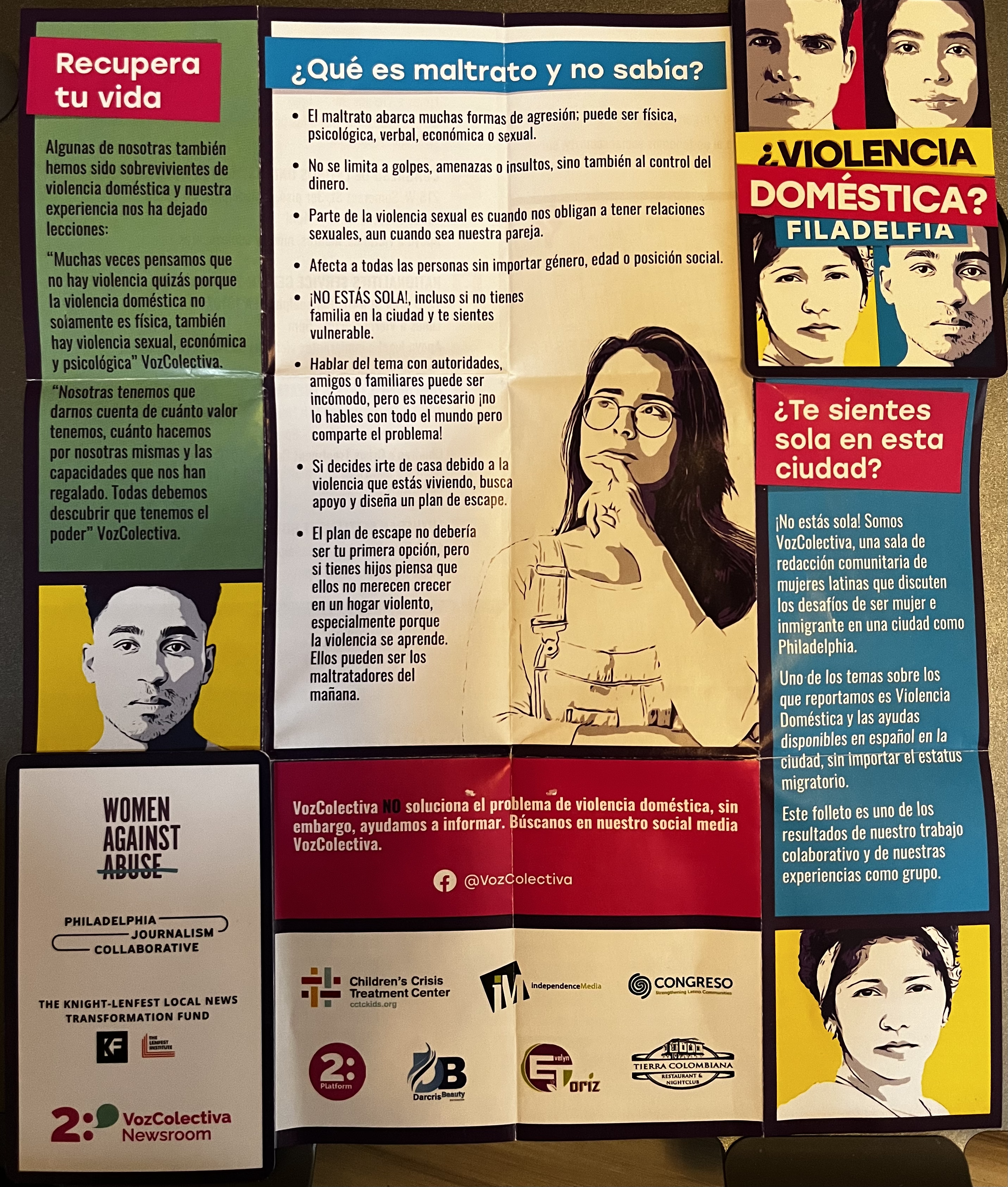 a Spanish-language domestic violence survivors pamphlet