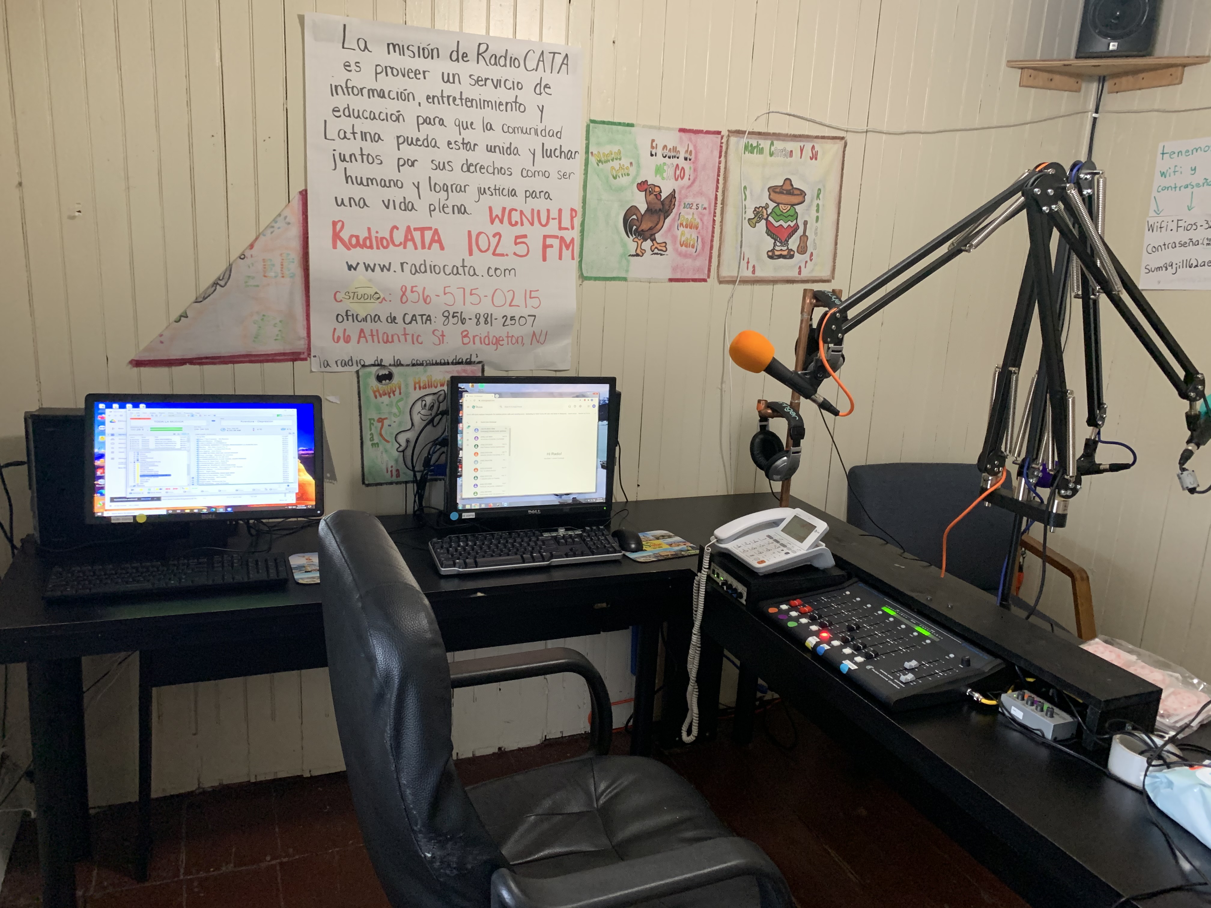 a picture of a radio station and its equipment